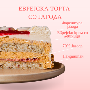 Еврејска со јагода кружна торта - Image 3